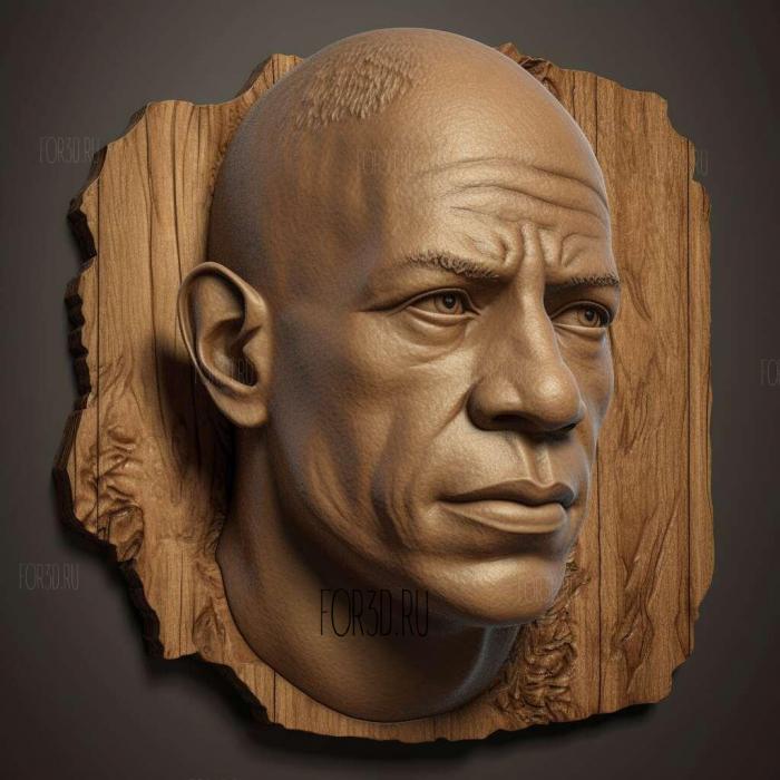 Vin Diesel 4 stl model for CNC